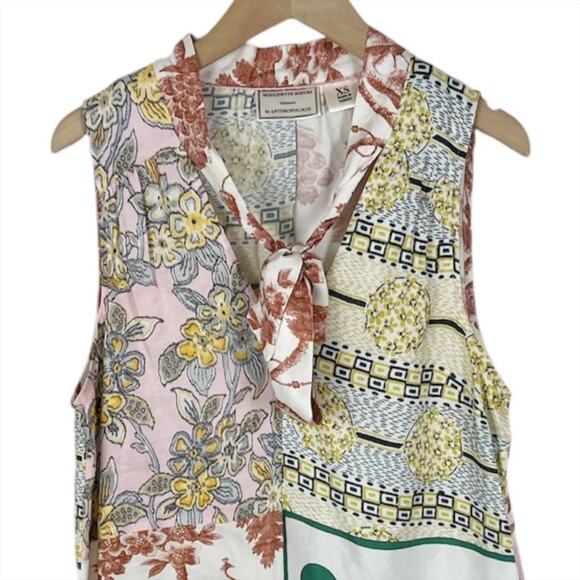 Anthropologie Moulinette Soeurs Venezia Patchwork Print Top Blouse Size XS - Picture 4 of 7